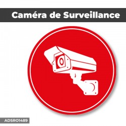 Autocollant | Caméra de surveillance | Format Rond