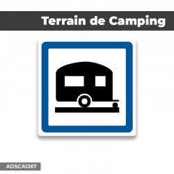 Autocollant | Terrain de camping pour caravanes | Format Carré