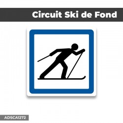 Autocollant | Circuit ski de fond | Format Carré
