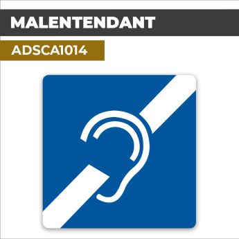 Autocollant MALENTENDANT l Handicap et PMR