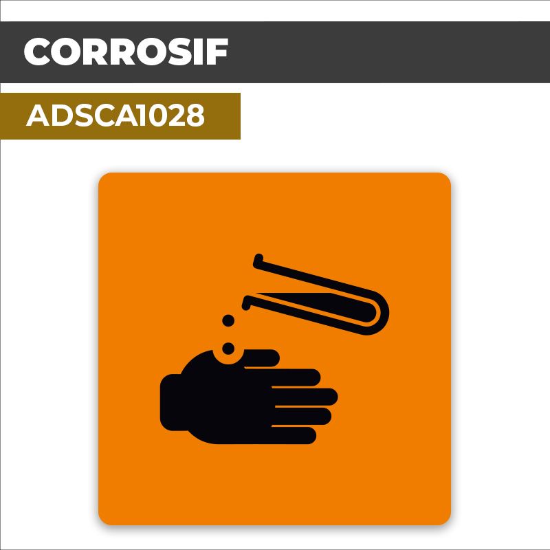 Autocollant CORROSIF l Produits dangereux