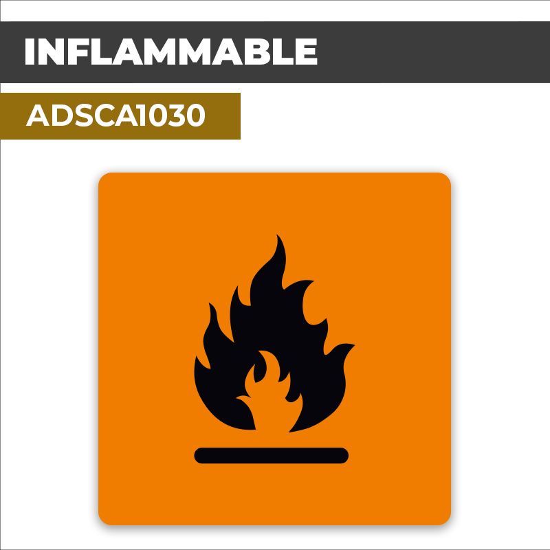 Autocollant INFLAMMABLE l Produits dangereux