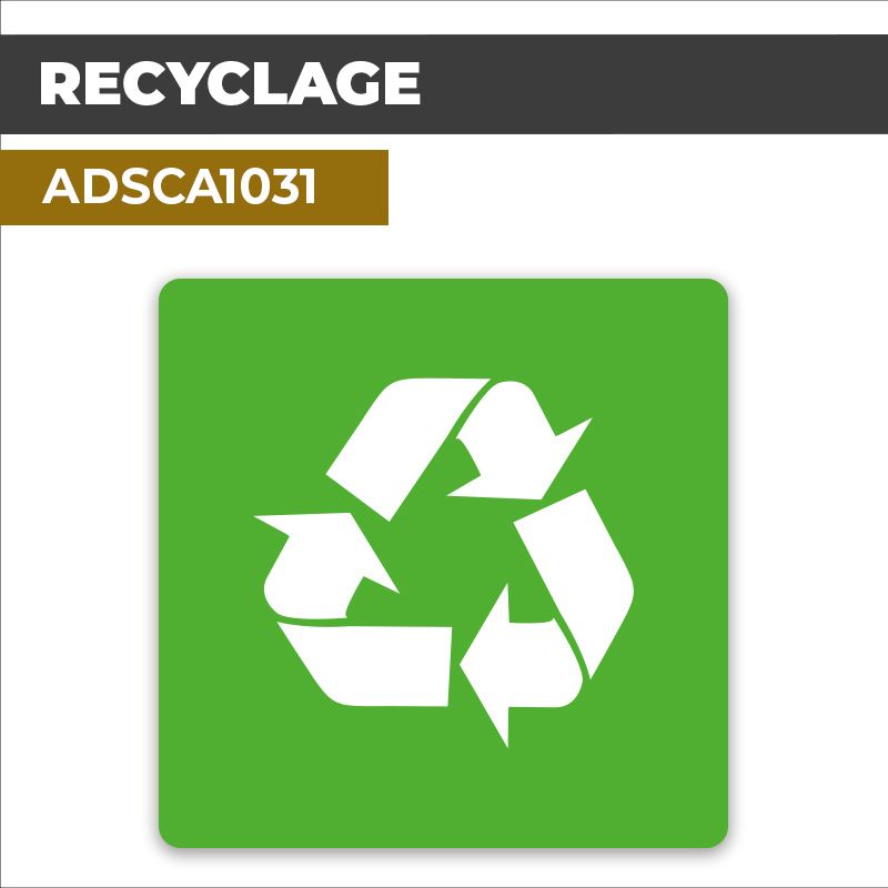 Autocollant RECYCLAGE l Recyclage et tri sélectif