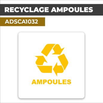 Autocollant RECYCLAGE AMPOULES l Recyclage et tri sélectif