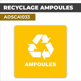 Autocollant RECYCLAGE AMPOULES l Recyclage et tri sélectif