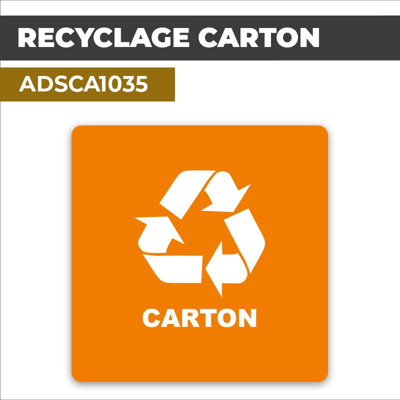 Autocollant RECYCLAGE CARTON l Recyclage et tri sélectif