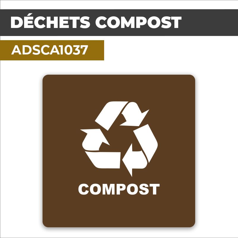 Autocollant DECHETS COMPOST l Déchets et poubelles