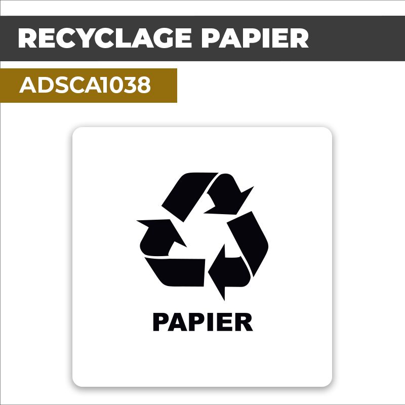 Autocollant RECYCLAGE PAPIER l Recyclage et tri sélectif