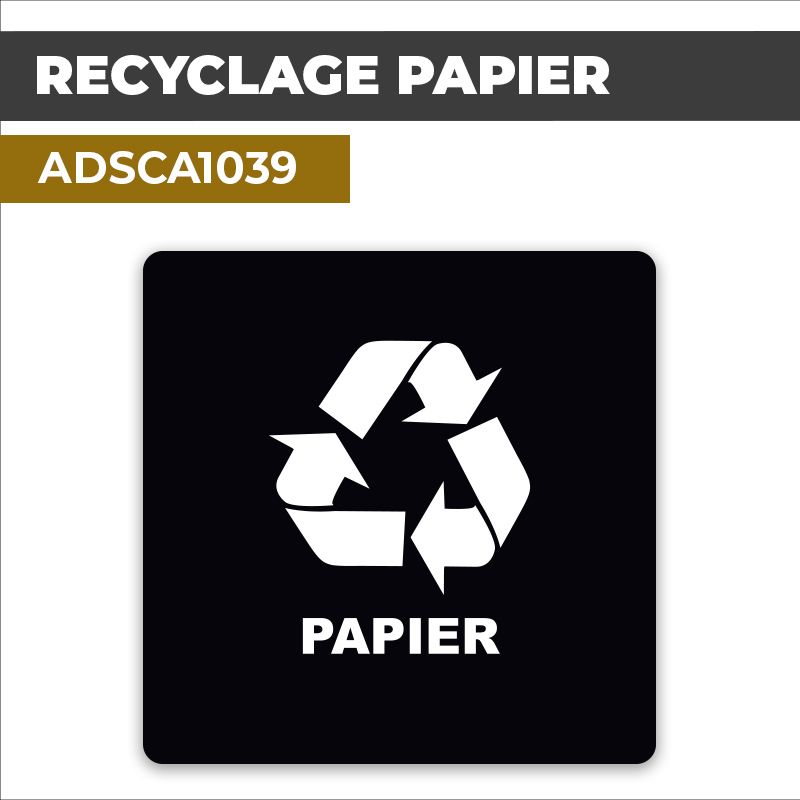 Autocollant RECYCLAGE PAPIER l Recyclage et tri sélectif