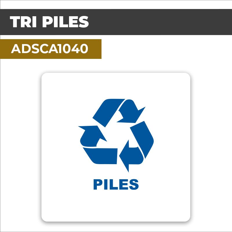 Autocollant TRI PILES l Recyclage et tri sélectif
