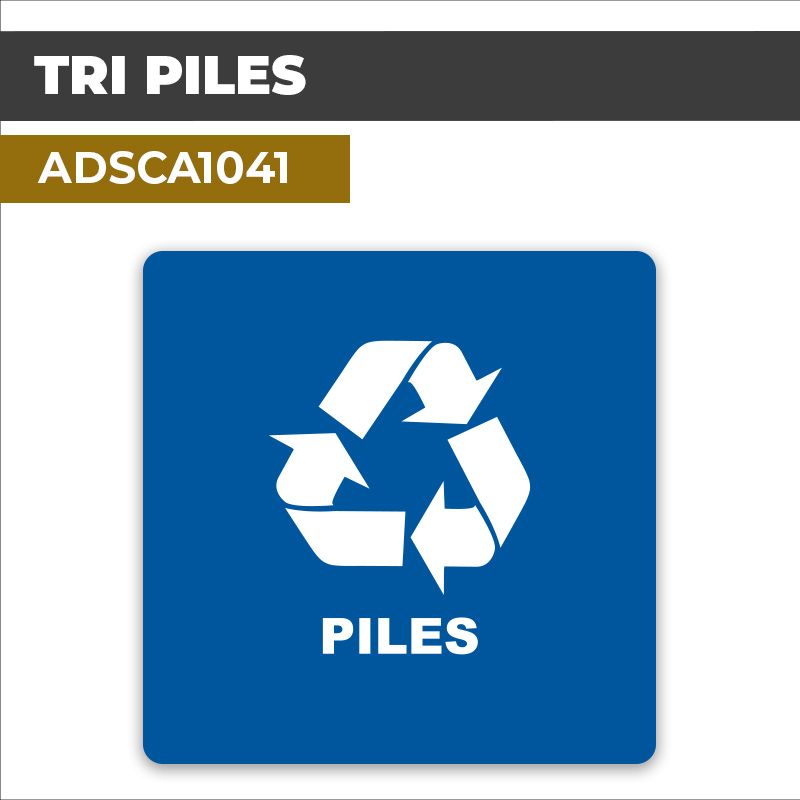 Autocollant TRI PILES l Recyclage et tri sélectif
