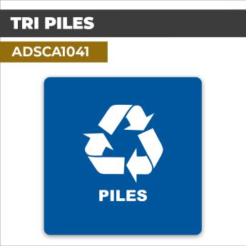 Autocollant TRI PILES l Recyclage et tri sélectif