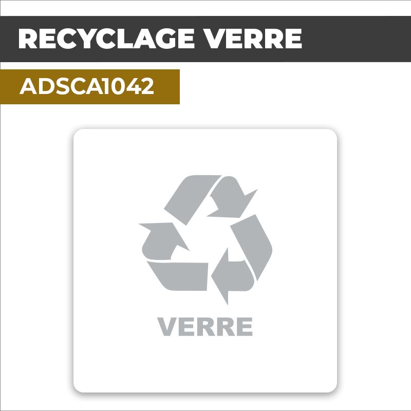 Autocollant RECYCLAGE VERRE l Recyclage et tri sélectif