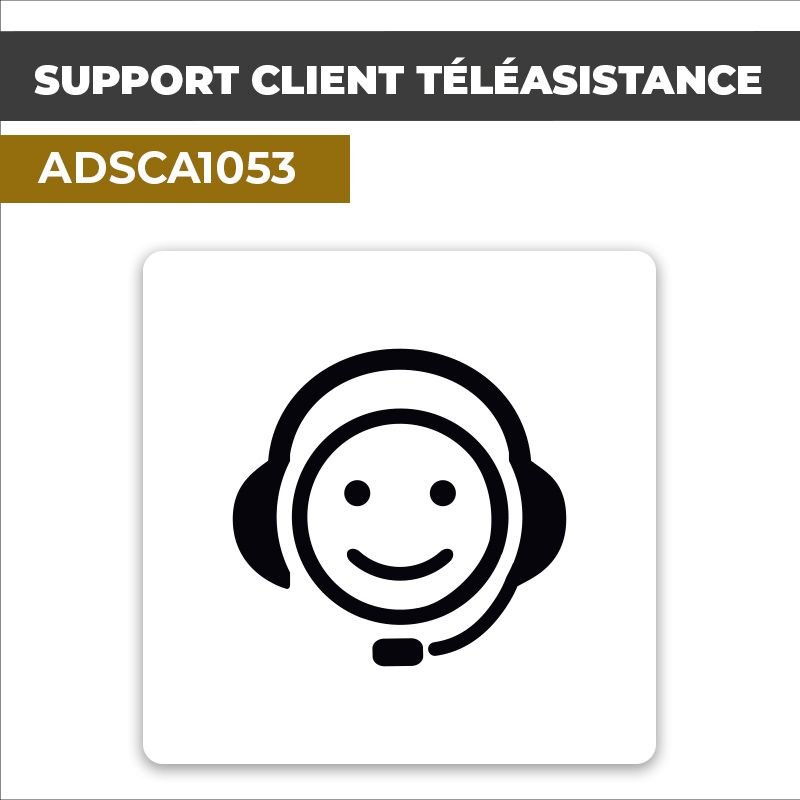 Autocollant SUPPORT CLIENT TELEASSISTANCE | Pictogrammes