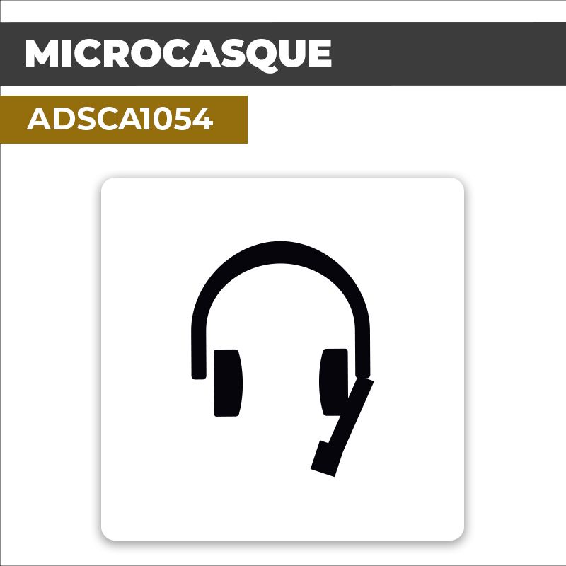 Autocollant MICROCASQUE | Pictogrammes
