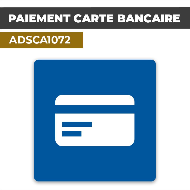 Autocollant PAIEMENT CARTE BANCAIRE | Moyens de paiement