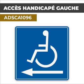 Autocollant ACCES HANDICAPE GAUCHE | Handicap et PMR