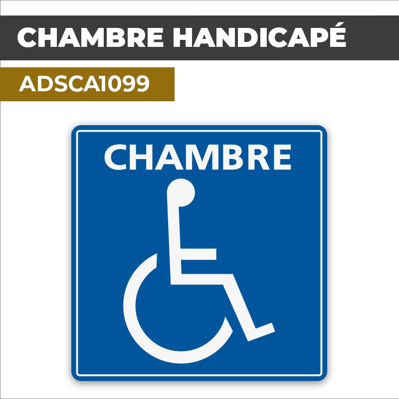 Autocollant CHAMBRE HANDICAPE | Handicap et PMR