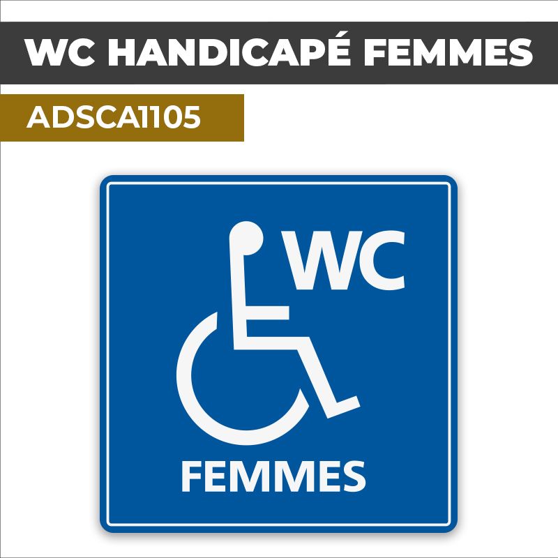 Autocollant WC HANDICAPE FEMMES | Handicap et PMR