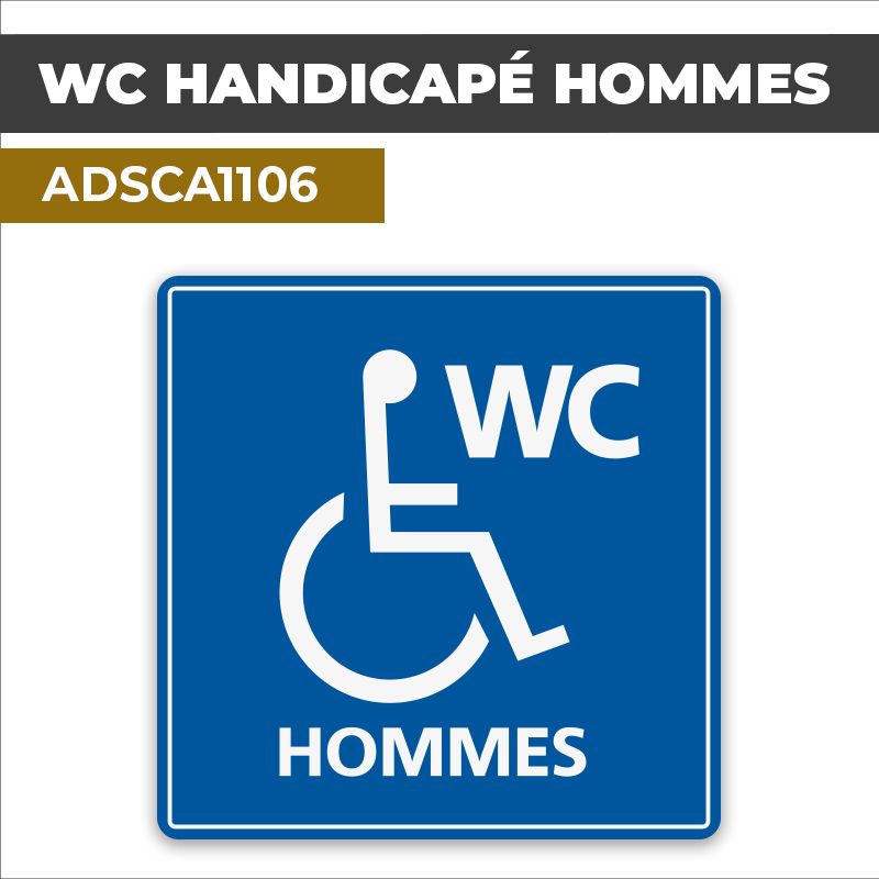 Autocollant WC HANDICAPE HOMMES | Handicap et PMR