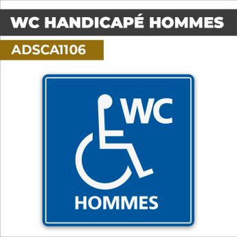 Autocollant WC HANDICAPE HOMMES | Handicap et PMR