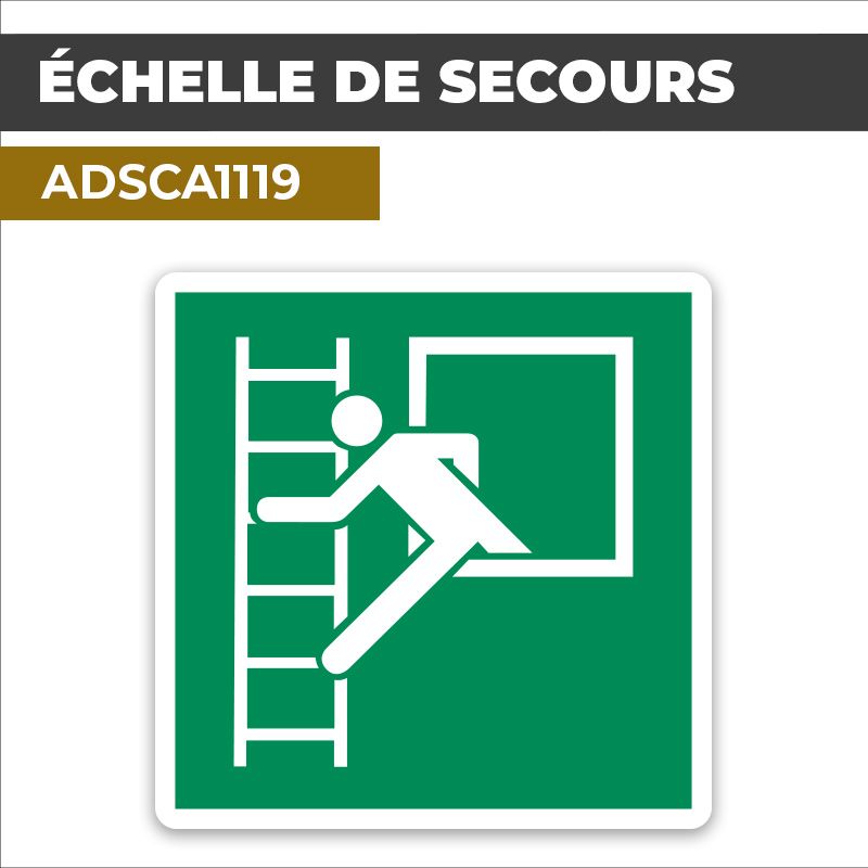 Autocollant ECHELLE DE SECOURS | Sortie de secours
