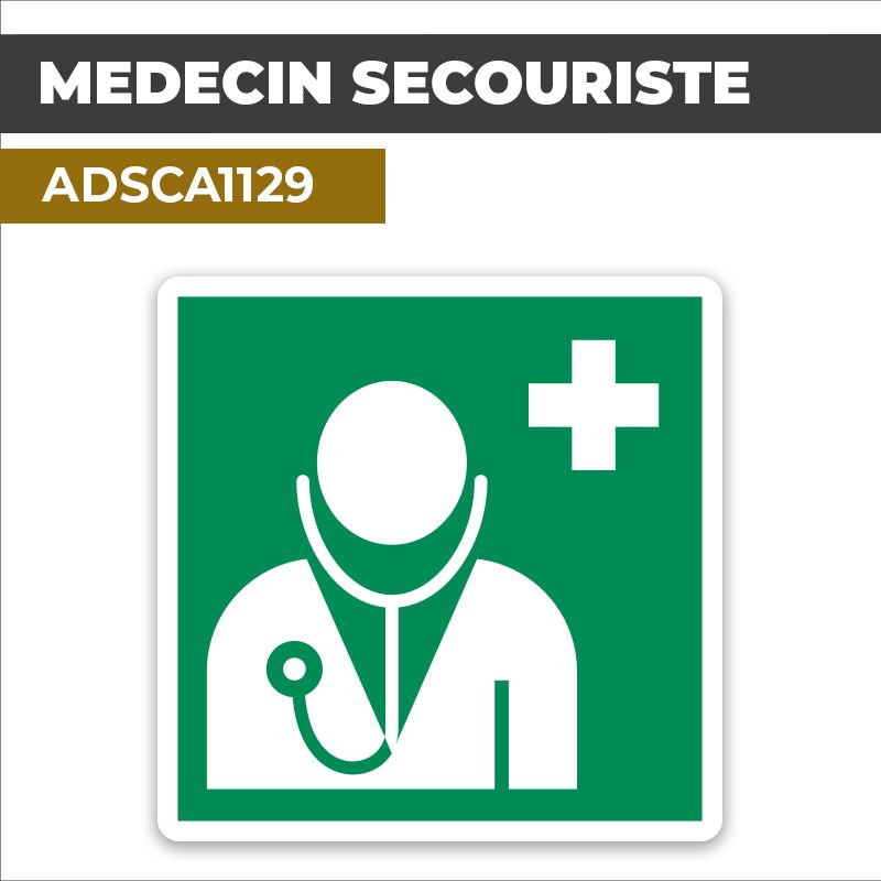 Autocollant MÉDECIN SECOURISTE | Urgences médicales