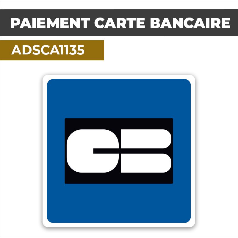 Autocollant PAIEMENT CARTE BANCAIRE | Moyens de paiement