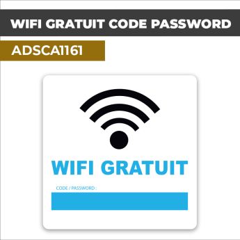 Autocollant WIFI GRATUIT CODE PASSWORD | Wifi et connectivité