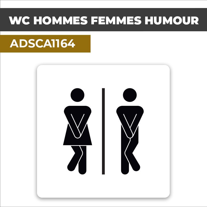 Autocollant WC HOMMES FEMMES HUMOUR | Toilettes et sanitaires