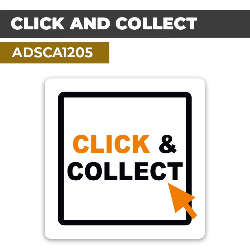 Autocollant CLICK AND COLLECT | Vente à emporter