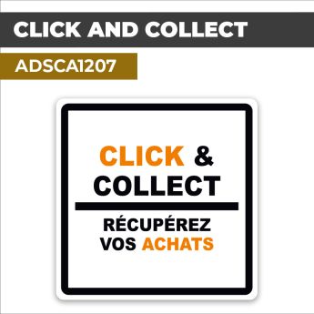 Autocollant CLICK AND COLLECT | Vente à emporter