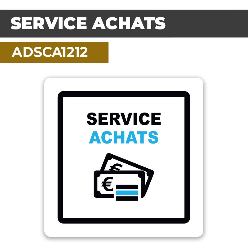 Autocollant SERVICE ACHATS | Services administratifs