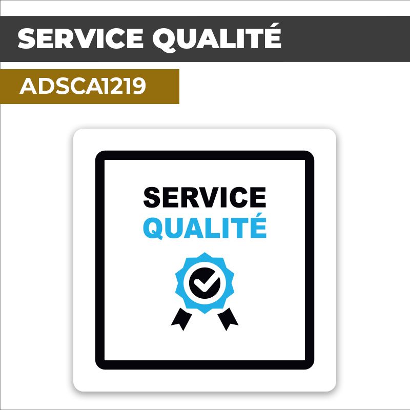 Autocollant SERVICE QUALITÉ | Services administratifs