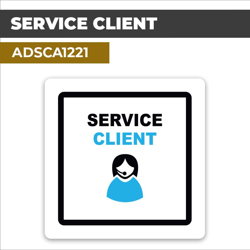 Autocollant SERVICE CLIENT | Services administratifs
