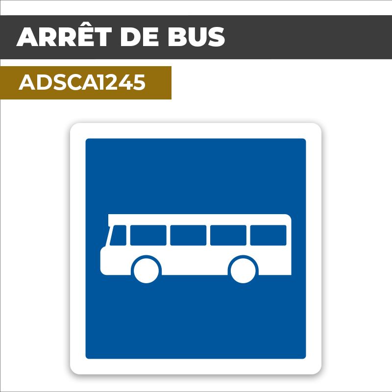 Autocollant ARRÊT DE BUS | Panneaux d'indication