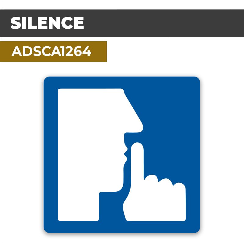 Autocollant SILENCE | Panneaux d'indication