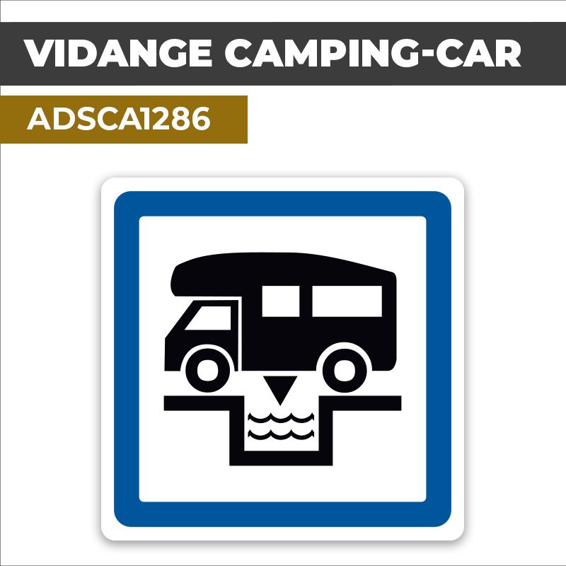 Autocollant VIDANGE CAMPING-CAR | Panneaux d'indication