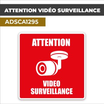 Autocollant ATTENTION VIDÉO SURVEILLANCE | Vidéo surveillance
