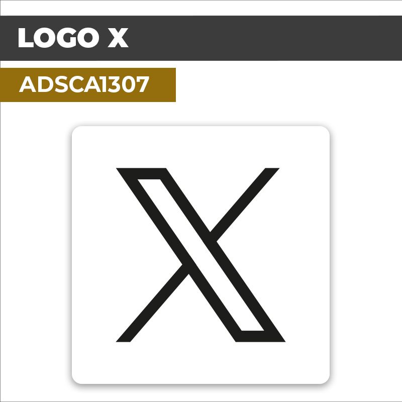 Autocollant LOGO X | Réseaux sociaux