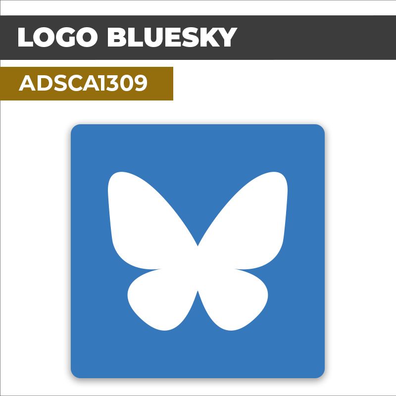 Autocollant LOGO BLUESKY | Réseaux sociaux