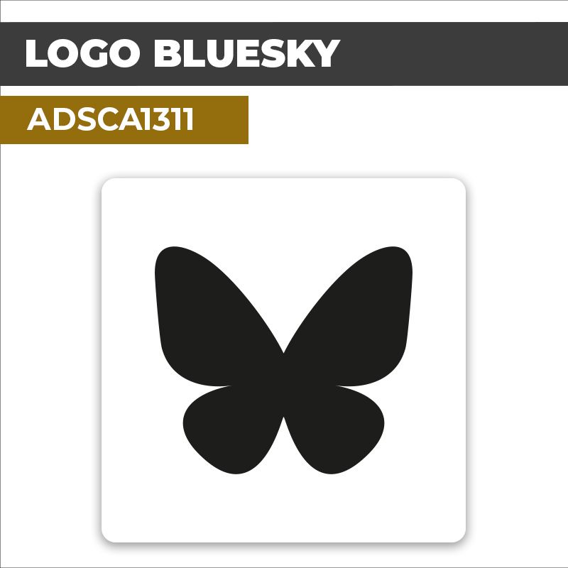 Autocollant LOGO BLUESKY | Réseaux sociaux