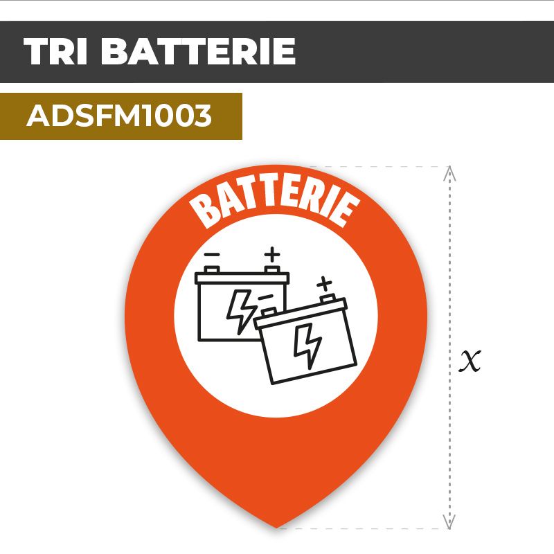 Autocollant | TRI BATTERIE | Tri sélectif et recyclage