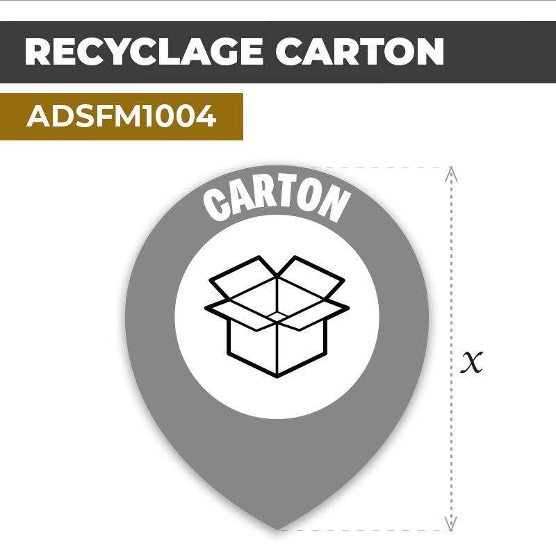 Autocollant | RECYCLAGE CARTON | Tri sélectif et recyclage