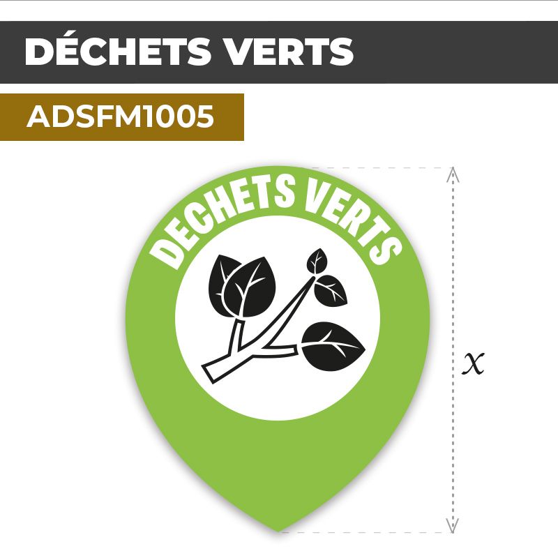 Autocollant | DÉCHETS VERTS | Déchets et poubelles