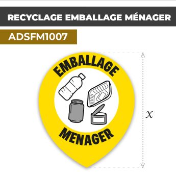 Autocollant | RECYCLAGE EMBALLAGE MÉNAGER | Tri sélectif et recyclage
