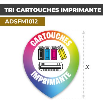 Autocollant | TRI CARTOUCHES IMPRIMANTE | Tri sélectif et recyclage