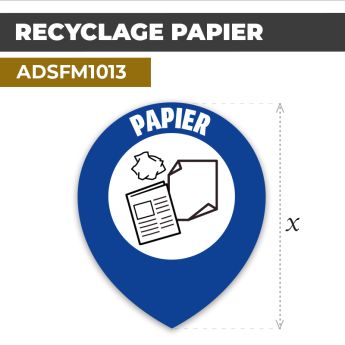 Autocollant | RECYCLAGE PAPIER | Tri sélectif et recyclage