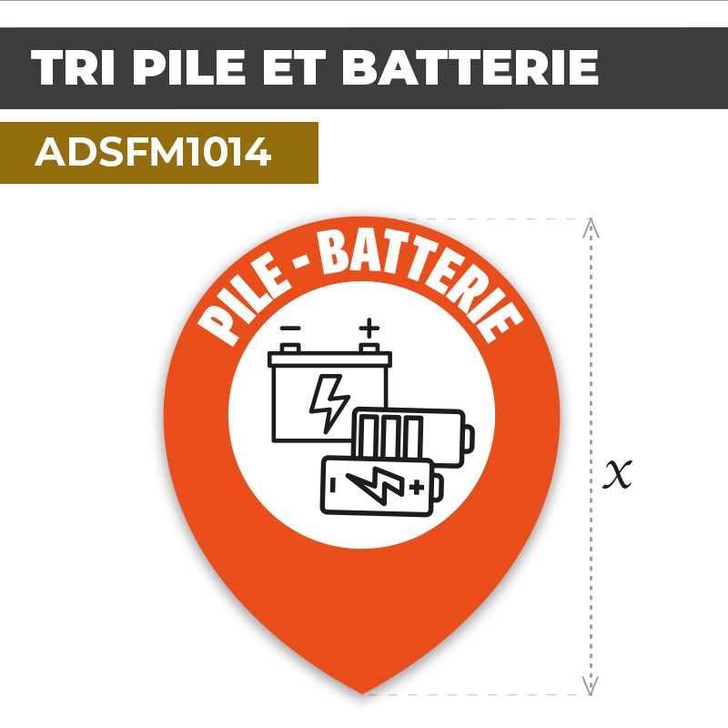 Autocollant | TRI PILE ET BATTERIE | Tri sélectif et recyclage