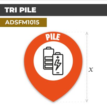 Autocollant | TRI PILE | Tri sélectif et recyclage